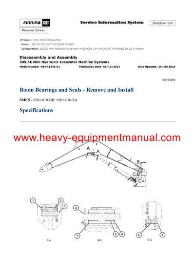 DOWNLOAD CATERPILLAR 305.5E MINI HYD EXCAVATOR SERVICE REPAIR MANUAL MX5