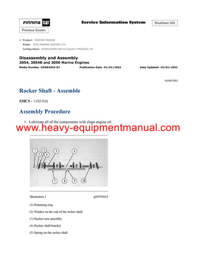 DOWNLOAD CATERPILLAR 3054 MARINE ENGINE SERVICE REPAIR MANUAL CYK
