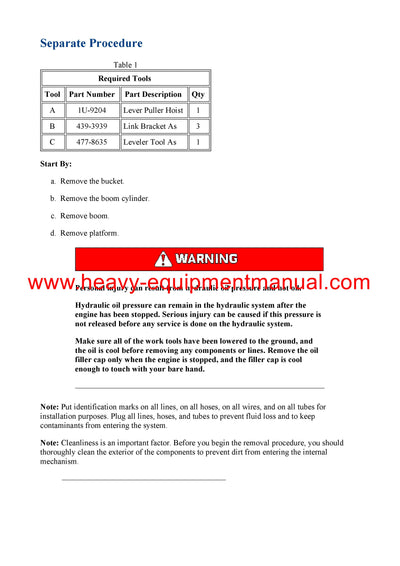 DOWNLOAD CATERPILLAR 305E MINI HYD EXCAVATOR SERVICE REPAIR MANUAL WDL
