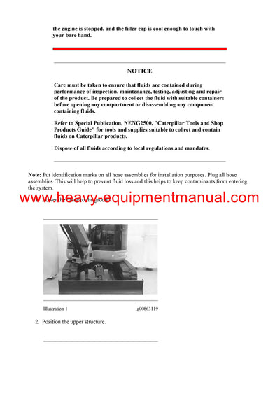 DOWNLOAD CATERPILLAR 305 MINI HYD EXCAVATOR SERVICE REPAIR MANUAL DGT