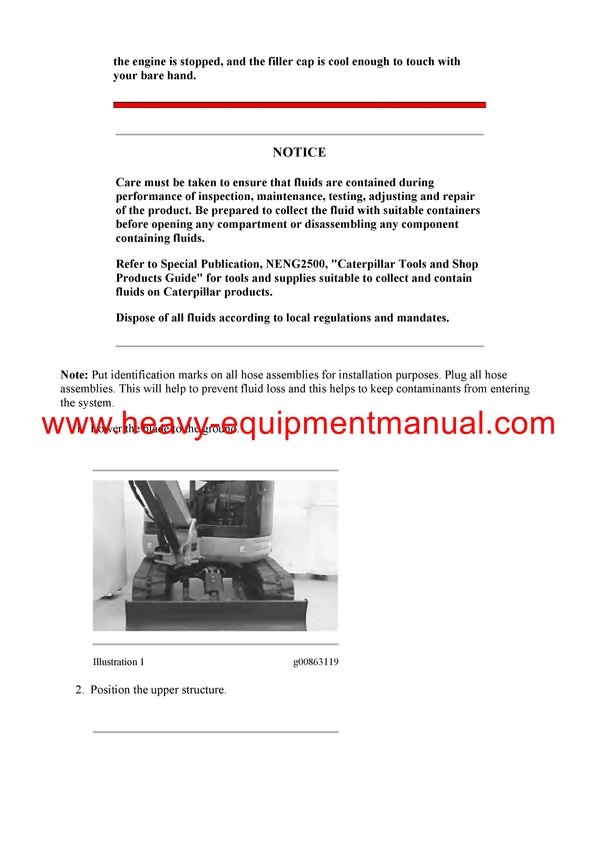 DOWNLOAD CATERPILLAR 305 MINI HYD EXCAVATOR SERVICE REPAIR MANUAL DGT