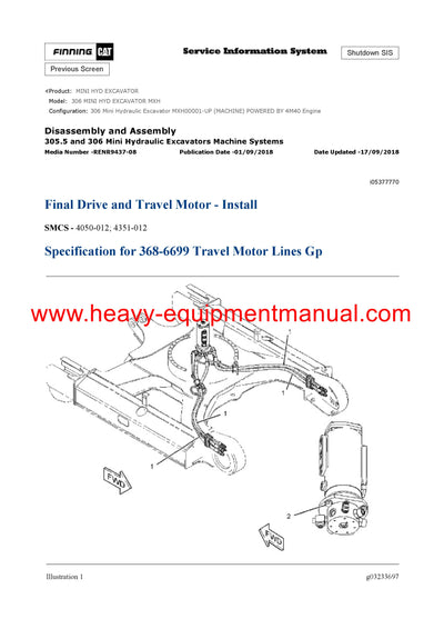 DOWNLOAD CATERPILLAR 306 MINI HYD EXCAVATOR Full Complete SERVICE REPAIR MANUAL MXH