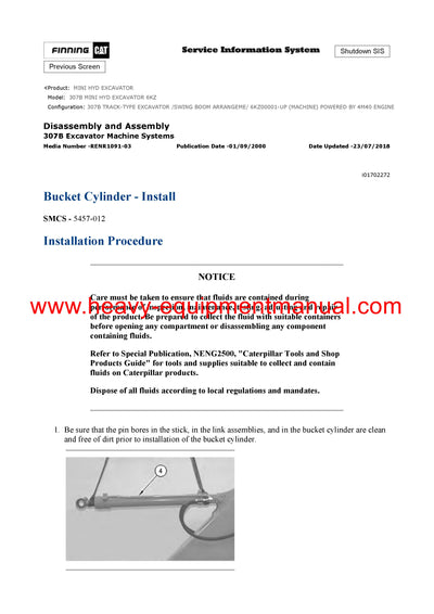 DOWNLOAD CATERPILLAR 307B MINI HYD EXCAVATOR SERVICE REPAIR MANUAL 6KZ