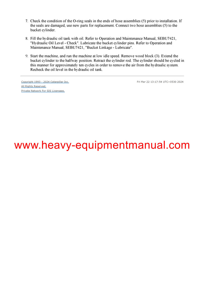 PDF Caterpillar 307B MINI HYD EXCAVATOR Service Repair Manual 6KZ