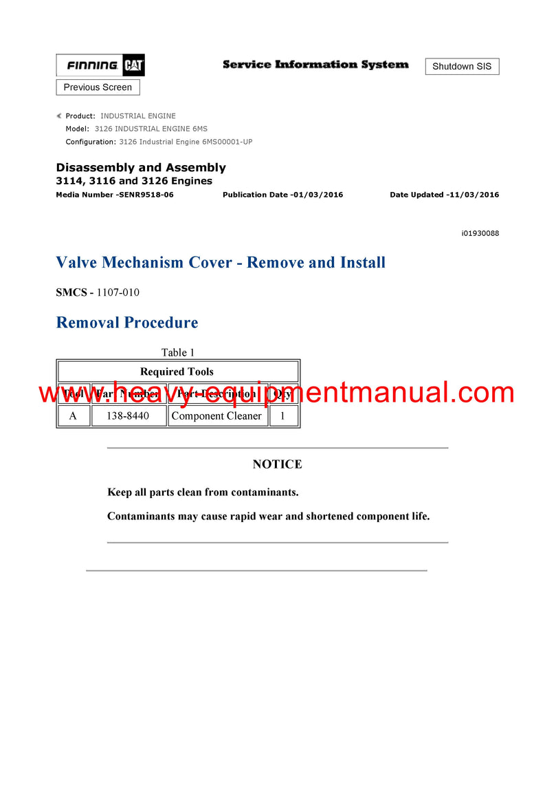 Download Caterpillar 3126 INDUSTRIAL ENGINE Full Complete Service Repair Manual 6MS