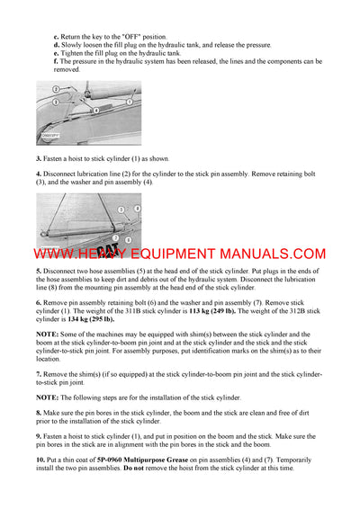 DOWNLOAD CATERPILLAR 312B L EXCAVATOR SERVICE REPAIR MANUAL 8JR
