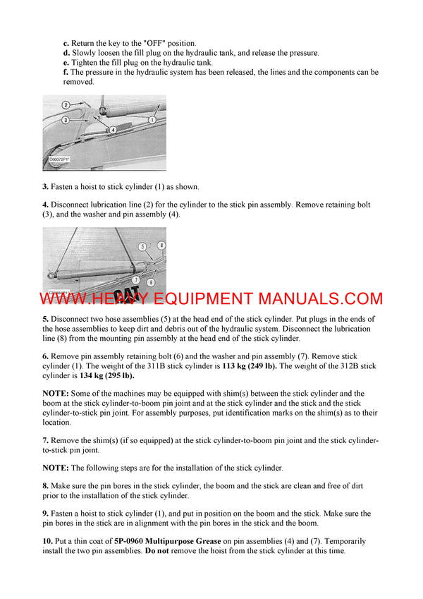 DOWNLOAD CATERPILLAR 312B L EXCAVATOR SERVICE REPAIR MANUAL 8JR