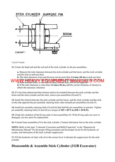 DOWNLOAD CATERPILLAR 312B L EXCAVATOR SERVICE REPAIR MANUAL 8JR