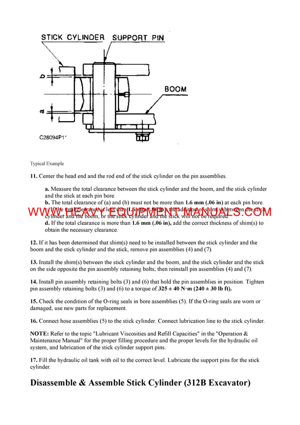 DOWNLOAD CATERPILLAR 312B L EXCAVATOR SERVICE REPAIR MANUAL 8JR