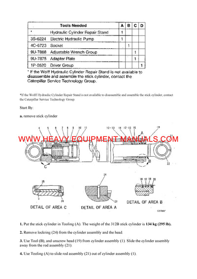 DOWNLOAD CATERPILLAR 312B L EXCAVATOR SERVICE REPAIR MANUAL 8JR