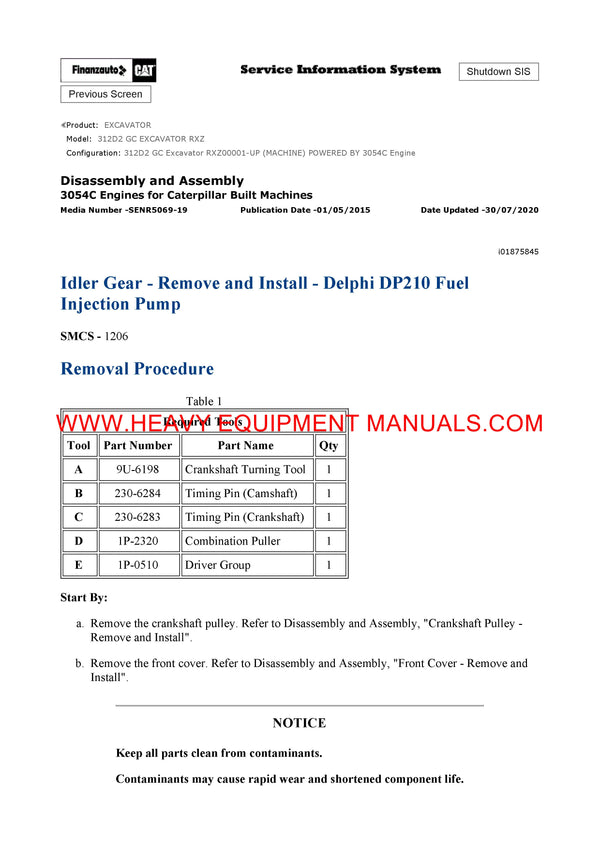 DOWNLOAD CATERPILLAR 312D2 GC EXCAVATOR SERVICE REPAIR MANUAL RXZ