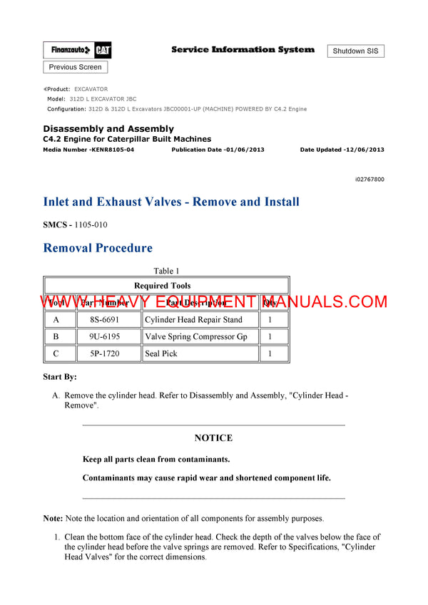 DOWNLOAD CATERPILLAR 312D L EXCAVATOR SERVICE REPAIR MANUAL JBC