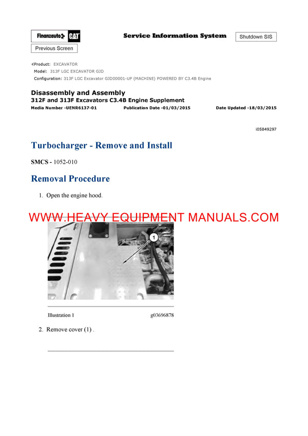 DOWNLOAD CATERPILLAR 313F LGC EXCAVATOR SERVICE REPAIR MANUAL GJD