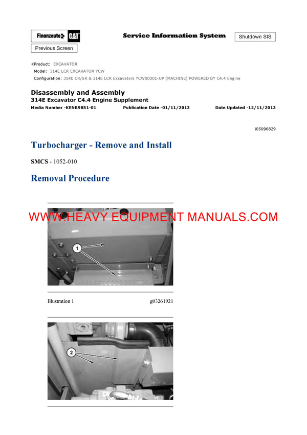 Caterpillar 314E LCR EXCAVATOR Full Complete Service Repair Manual YCW