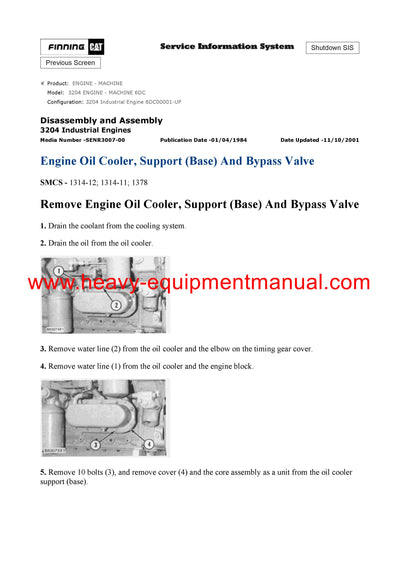 DOWNLOAD CATERPILLAR 3204 ENGINE - MACHINE SERVICE REPAIR MANUAL 6DC