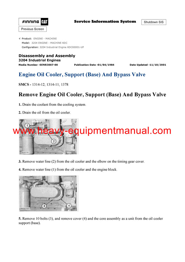 DOWNLOAD CATERPILLAR 3204 ENGINE - MACHINE SERVICE REPAIR MANUAL 6DC