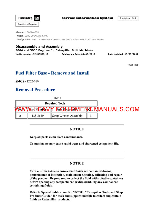 DOWNLOAD CATERPILLAR 320D FM EXCAVATOR SERVICE REPAIR MANUAL CYZ