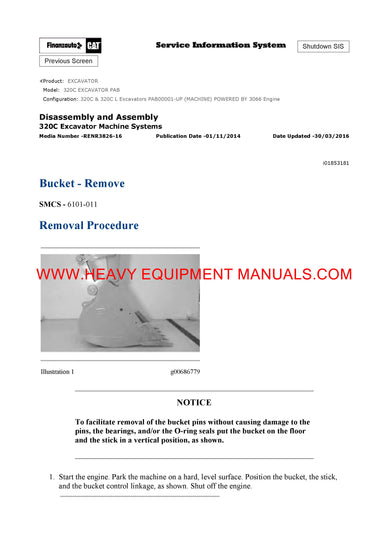 Caterpillar 320C EXCAVATOR Full Complete Service Repair Manual PAB
