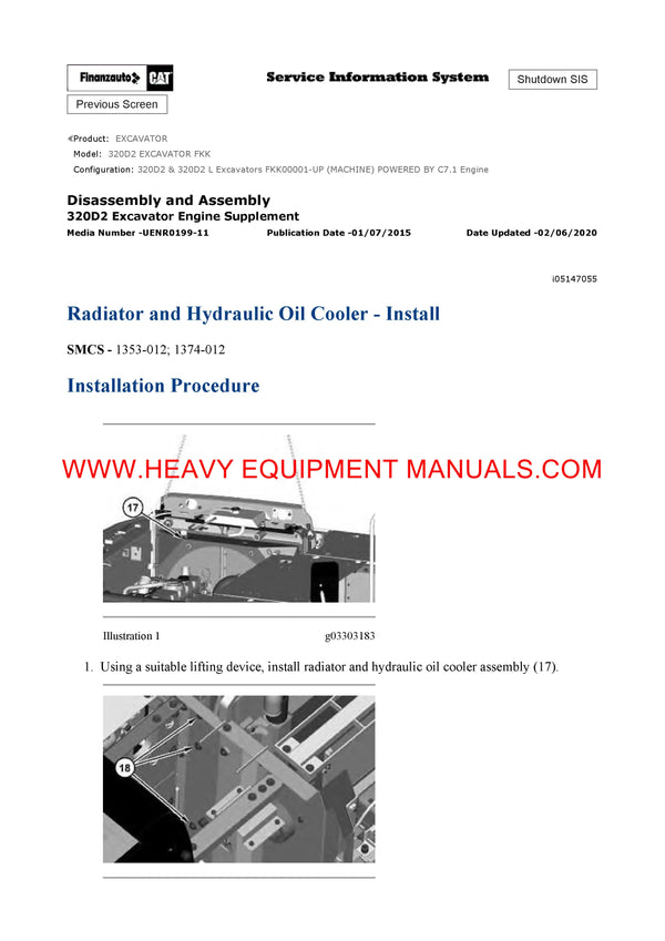 DOWNLOAD CATERPILLAR 320D2 EXCAVATOR SERVICE REPAIR MANUAL GBA