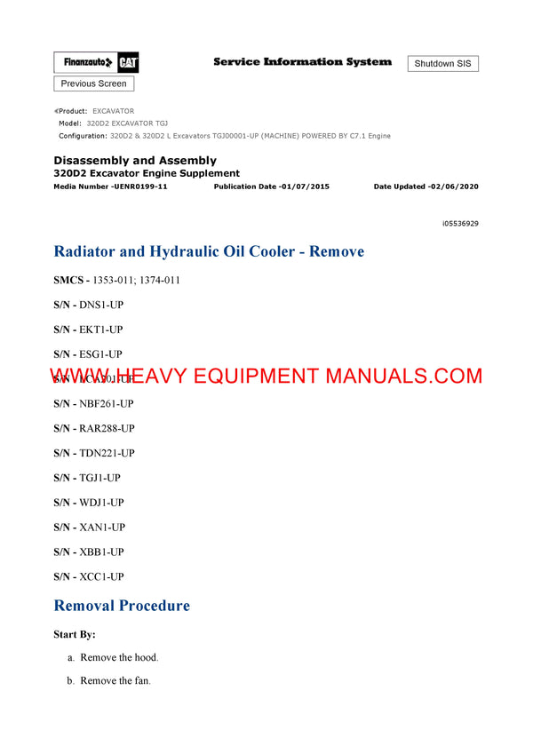 DOWNLOAD CATERPILLAR 320D2 EXCAVATOR SERVICE REPAIR MANUAL TGJ