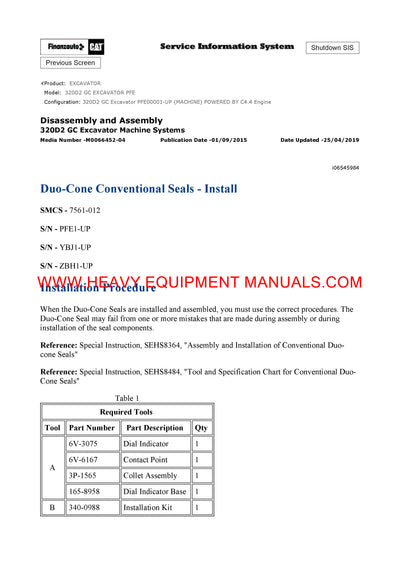 DOWNLOAD CATERPILLAR 320D2 GC EXCAVATOR SERVICE REPAIR MANUAL PFE