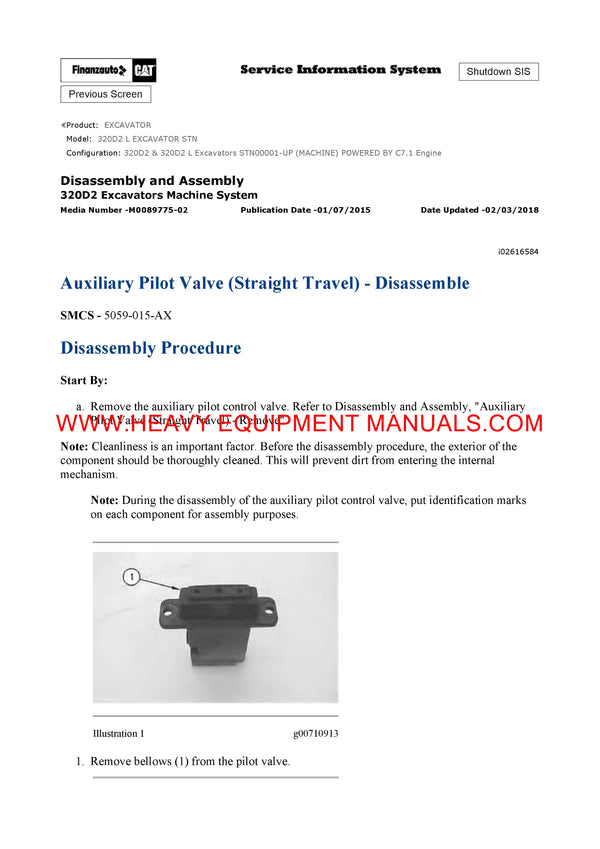 DOWNLOAD CATERPILLAR 320D2 L EXCAVATOR SERVICE REPAIR MANUAL STN