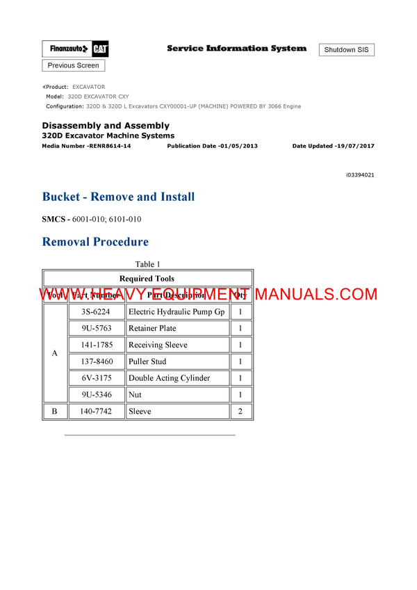 DOWNLOAD CATERPILLAR 320D EXCAVATOR SERVICE REPAIR MANUAL CXY