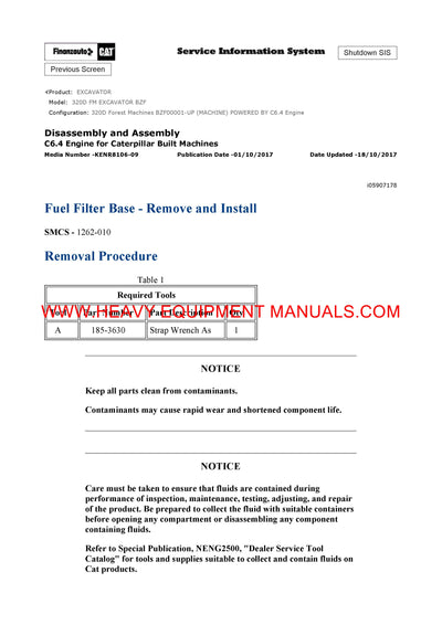 DOWNLOAD CATERPILLAR 320D FM EXCAVATOR SERVICE REPAIR MANUAL BZF