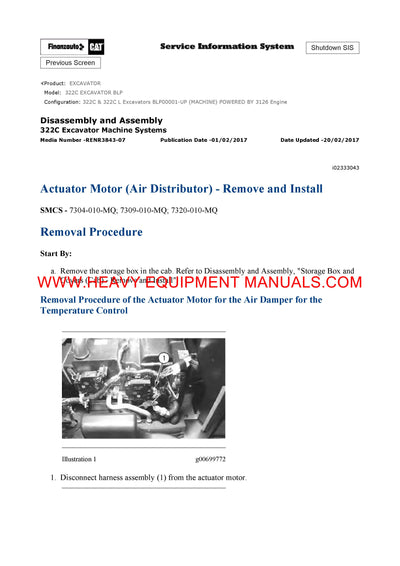 Caterpillar 322C EXCAVATOR Full Complete Workshop Service Repair Manual BLP
