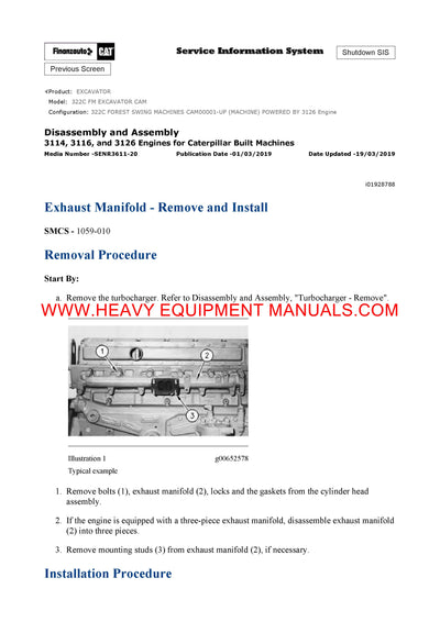 DOWNLOAD CATERPILLAR 322C FM EXCAVATOR SERVICE REPAIR MANUAL CAM