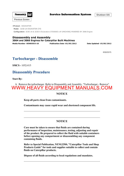 DOWNLOAD CATERPILLAR 323D LN EXCAVATOR SERVICE REPAIR MANUAL CYD