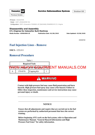 Caterpillar 323FL EXCAVATOR Full Complete Workshop Service Repair Manual YEJCaterpillar 323FL EXCAVATOR Full Complete Workshop Service Repair Manual YEJ