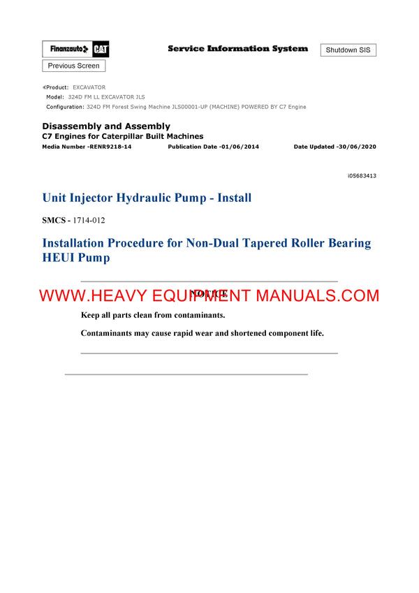 Caterpillar 324D FM LL EXCAVATOR Full Complete Workshop Service Repair Manual JLS