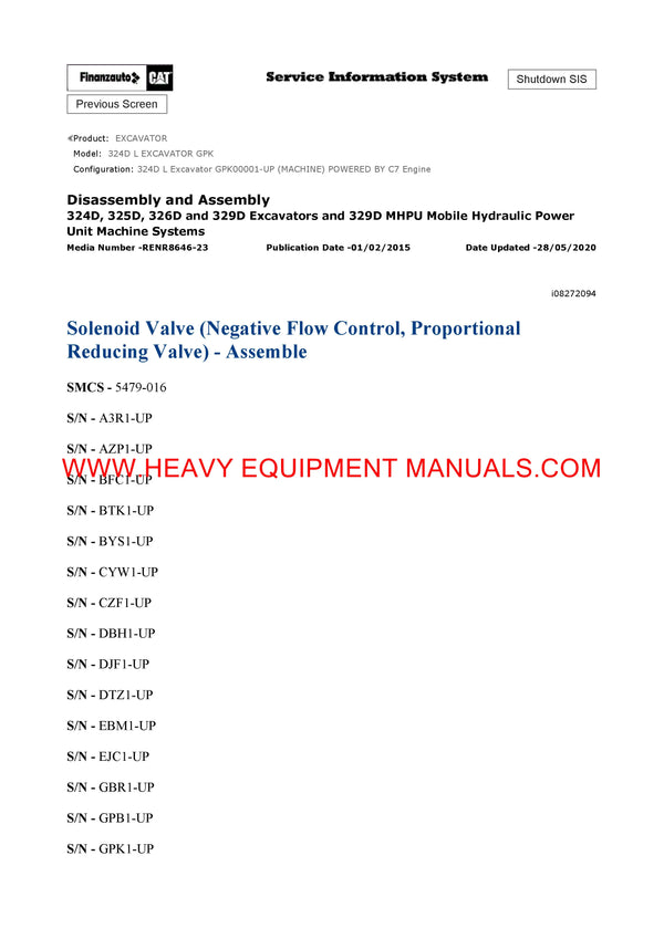 DOWNLOAD CATERPILLAR 324D L EXCAVATOR SERVICE REPAIR MANUAL GPK