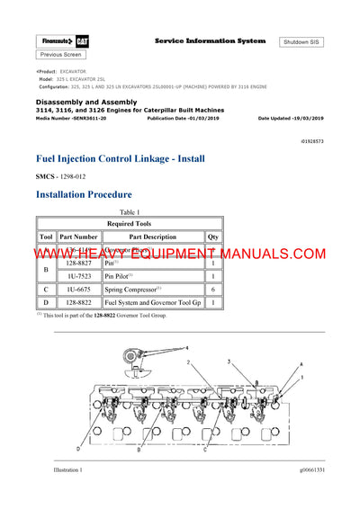 DOWNLOAD CATERPILLAR 325 L EXCAVATOR SERVICE REPAIR MANUAL 2SL