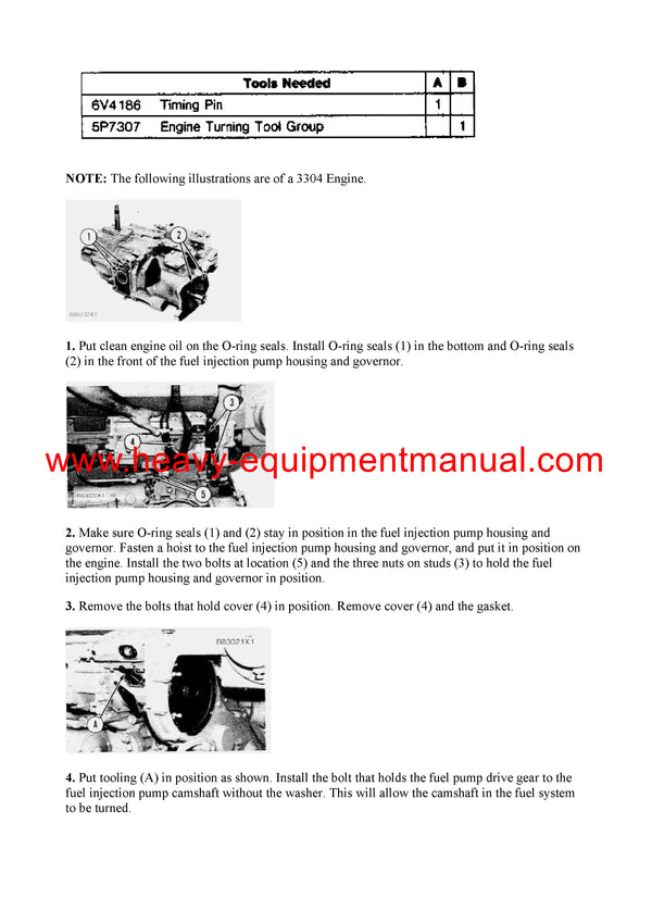 DOWNLOAD CATERPILLAR 3304 ENGINE - MACHINE SERVICE REPAIR MANUAL 10E