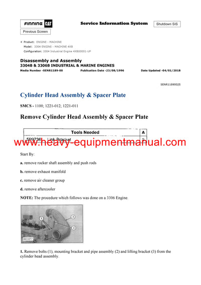 DOWNLOAD CATERPILLAR 3304 ENGINE - MACHINE SERVICE REPAIR MANUAL 4XB