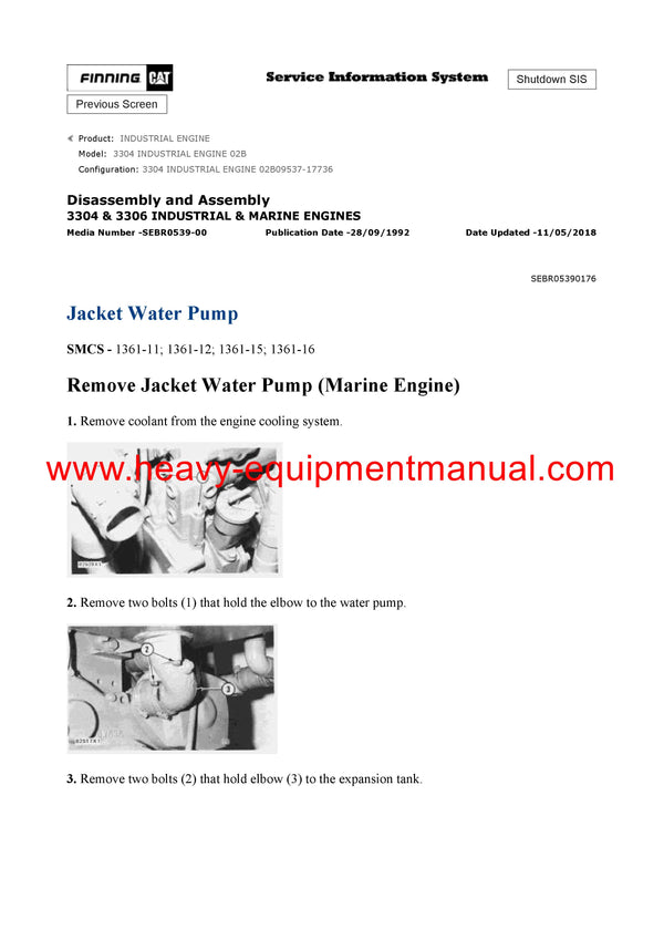 DOWNLOAD CATERPILLAR 3304 INDUSTRIAL ENGINE SERVICE REPAIR MANUAL 02B