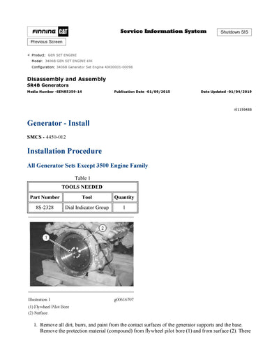 DOWNLOAD CATERPILLAR 3406B GEN SET ENGINE SERVICE REPAIR MANUAL 4JK