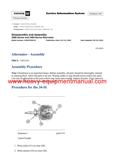 DOWNLOAD CATERPILLAR 3406C INDUSTRIAL ENGINE SERVICE REPAIR MANUAL 3ER