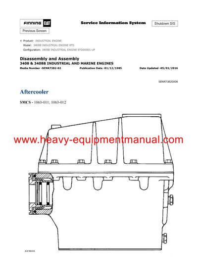 DOWNLOAD CATERPILLAR 3408B INDUSTRIAL ENGINE SERVICE REPAIR MANUAL 9TD