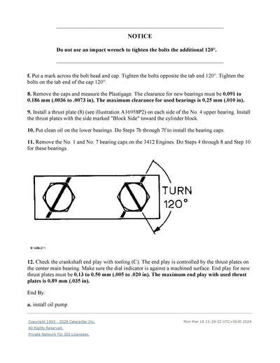 DOWNLOAD CATERPILLAR 3412C GEN SET ENGINE SERVICE REPAIR MANUAL BAK