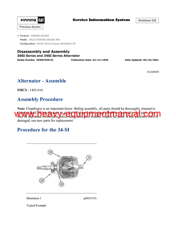DOWNLOAD CATERPILLAR 3412E MARINE ENGINE SERVICE REPAIR MANUAL 9KS