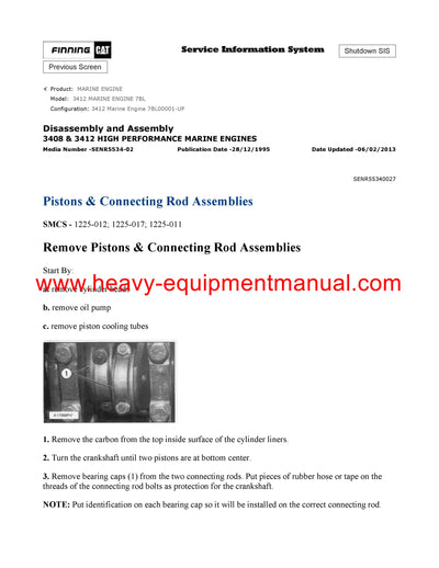 DOWNLOAD CATERPILLAR 3412 MARINE ENGINE SERVICE REPAIR MANUAL 7BL