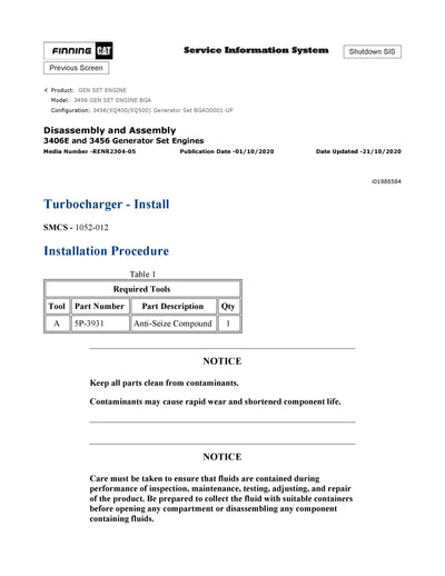 DOWNLOAD CATERPILLAR 3456 GEN SET ENGINE SERVICE REPAIR MANUAL BGA