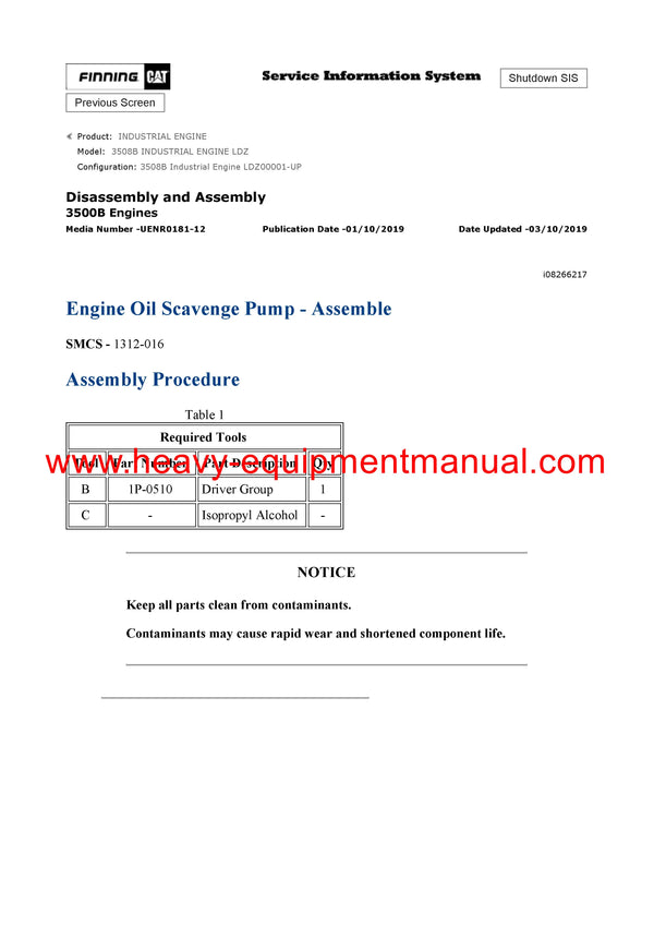 DOWNLOAD CATERPILLAR 3508B INDUSTRIAL ENGINE SERVICE REPAIR MANUAL LDZ