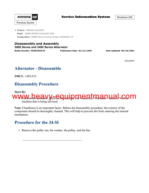 DOWNLOAD CATERPILLAR 3508B MARINE AUXILIARY SERVICE REPAIR MANUAL 3DM