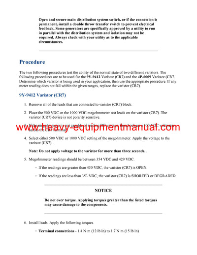 DOWNLOAD CATERPILLAR 3508C GENERATOR SET SERVICE REPAIR MANUAL PTK