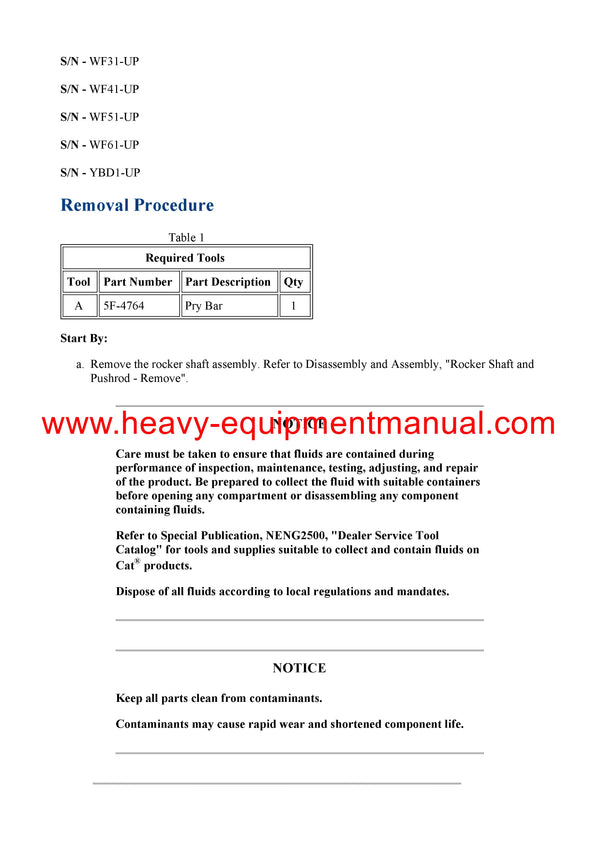 DOWNLOAD CATERPILLAR 3508C LOCOMOTIVE ENGINE SERVICE REPAIR MANUAL F1X