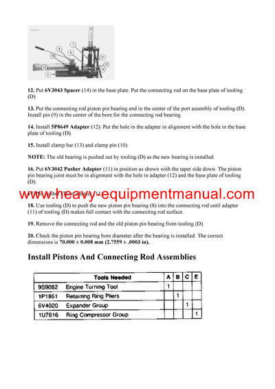 DOWNLOAD CATERPILLAR 3508 LOCOMOTIVE ENGINE SERVICE REPAIR MANUAL 6TJ